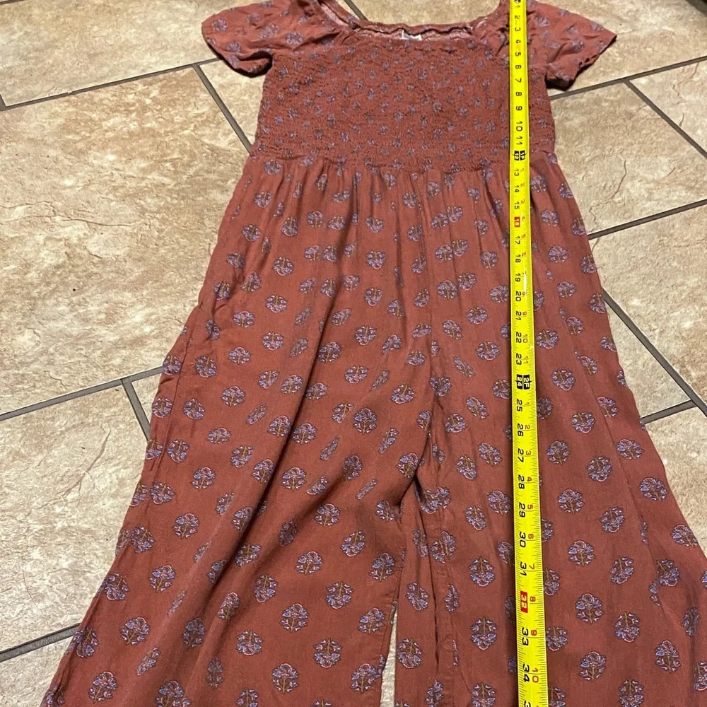 OshKosh B'gosh Terracotta Smocked Jumper 12/12A Academia Summer Fall